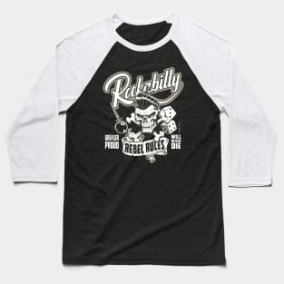 Rebel Rules skull Baseball T-Shirt